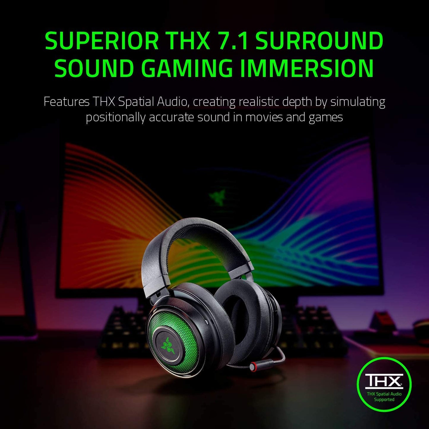 Razer Kraken Ultimate RGB – Audífonos Gaming USB con Base Station Chroma
