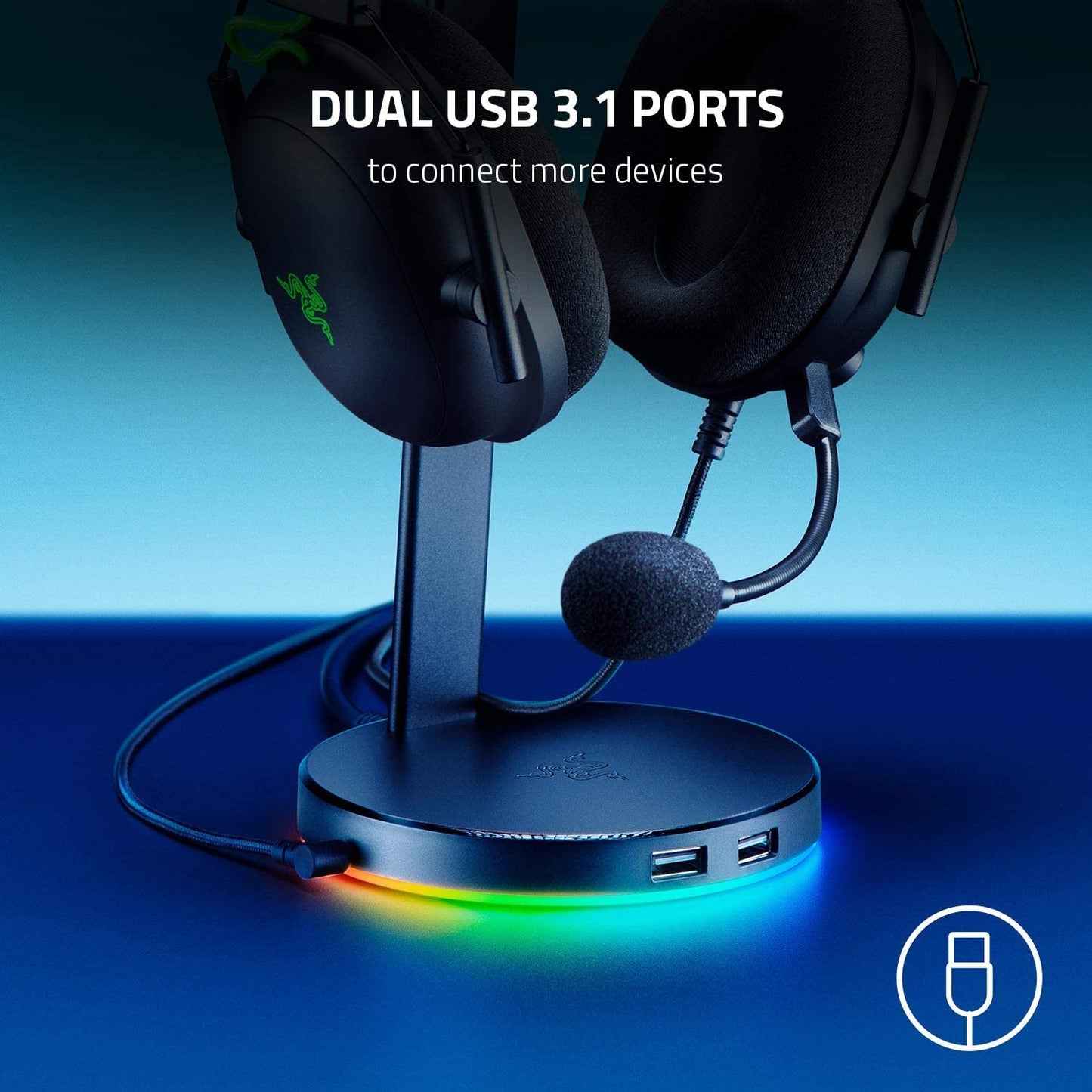 Razer Kraken Ultimate RGB – Audífonos Gaming USB con Base Station Chroma