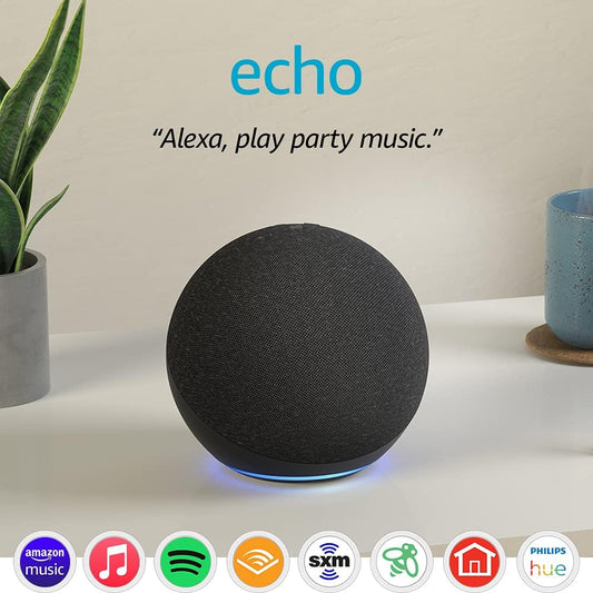 Amazon Echo (Último Modelo) – Altavoz Inteligente con Alexa y Sonido Premium