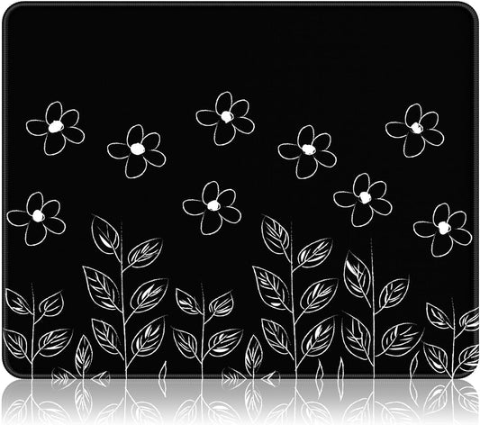 Mouse Pad con Diseño Floral – Antideslizante, Bordes Reforzados, 30 × 25 cm
