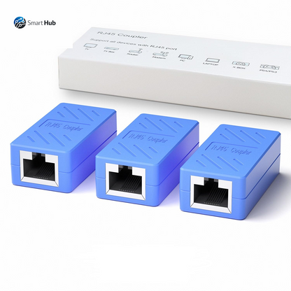 RJ45 Coupler, Ethernet Extender for Cat7/Cat6/Cat5E/Cat5 Female to Female Ethernet Coupler Connector (5, Blue)