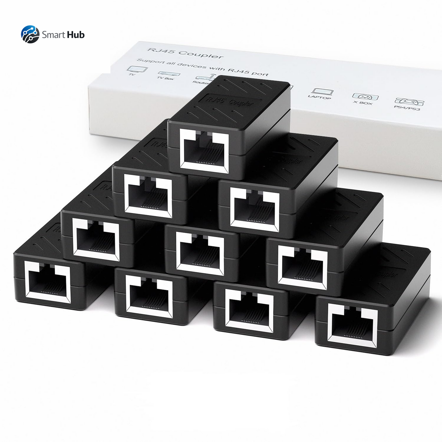 RJ45 Coupler, Ethernet Extender for Cat7/Cat6/Cat5E/Cat5 Female to Female Ethernet Coupler Connector (5, Blue)