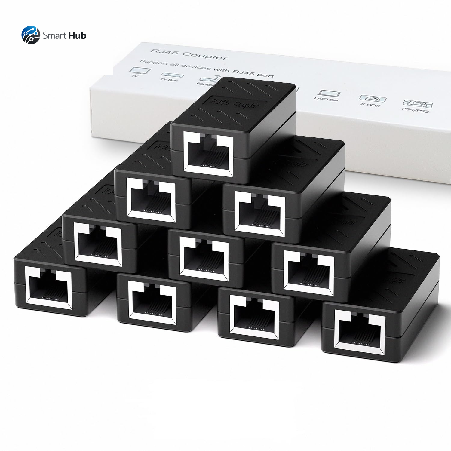 RJ45 Coupler, Ethernet Extender for Cat7/Cat6/Cat5E/Cat5 Female to Female Ethernet Coupler Connector (5, Blue)