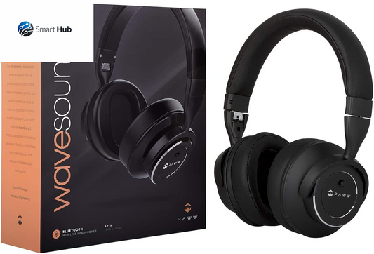 Wavesound 3 Bluetooth 5.0 Headphones Active Noise Cancelling / 16-Hour Battery Life with Precision-Engineered Sound / Foldable Travel & Over-Ear Headphones (Black)