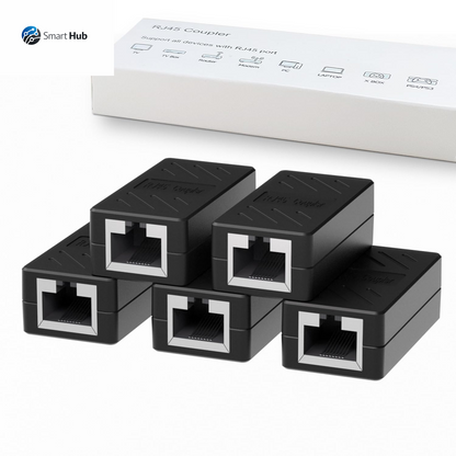 RJ45 Coupler, Ethernet Extender for Cat7/Cat6/Cat5E/Cat5 Female to Female Ethernet Coupler Connector (5, Blue)