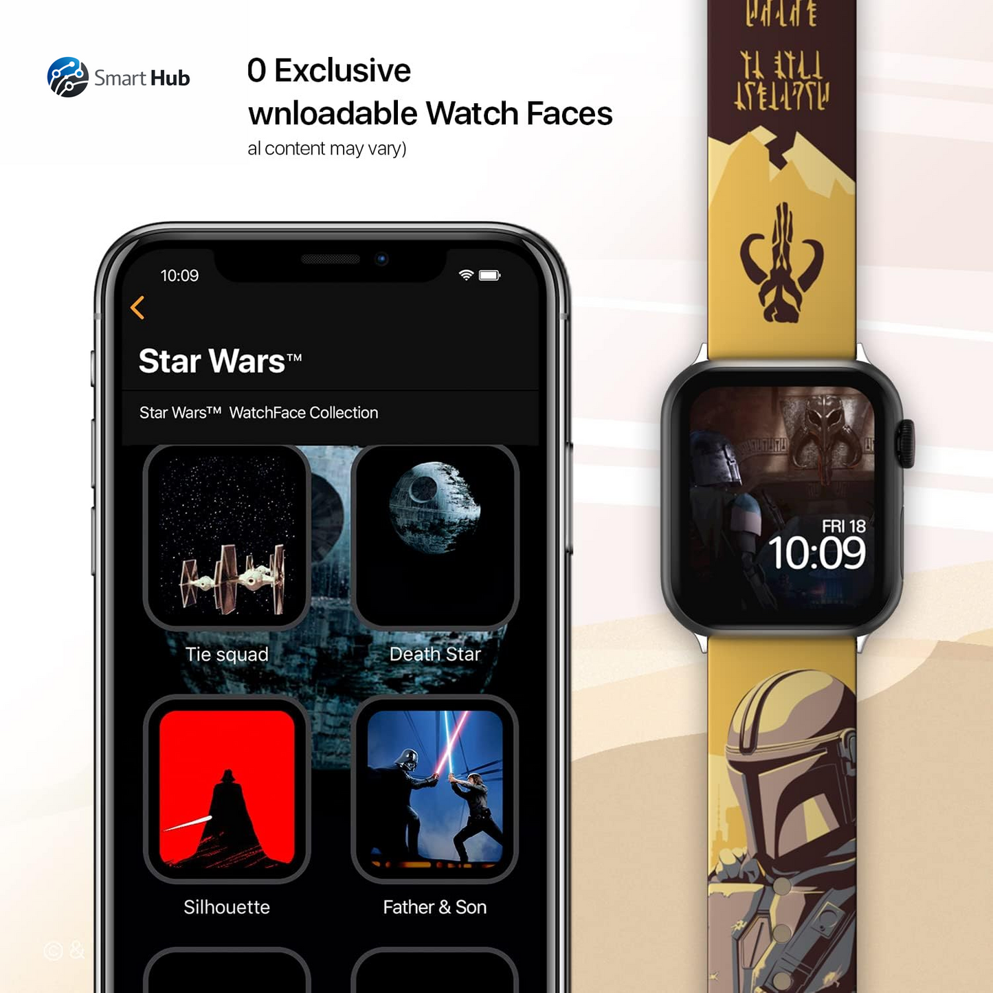 Star Wars: the Mandalorian Officially Licensed Smartwatch Band (Watch Not Included)