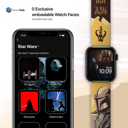 Star Wars: the Mandalorian Officially Licensed Smartwatch Band (Watch Not Included)