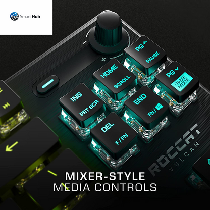 Vulcan TKL Mechanical PC Tactile Gaming Keyboard, Compact, Tenkeyless, Titan Switch Optical, RGB AIMO Lighting, Anodized Aluminum Top Plate, Detachable USB-C Cable, Low Profile Design, Black