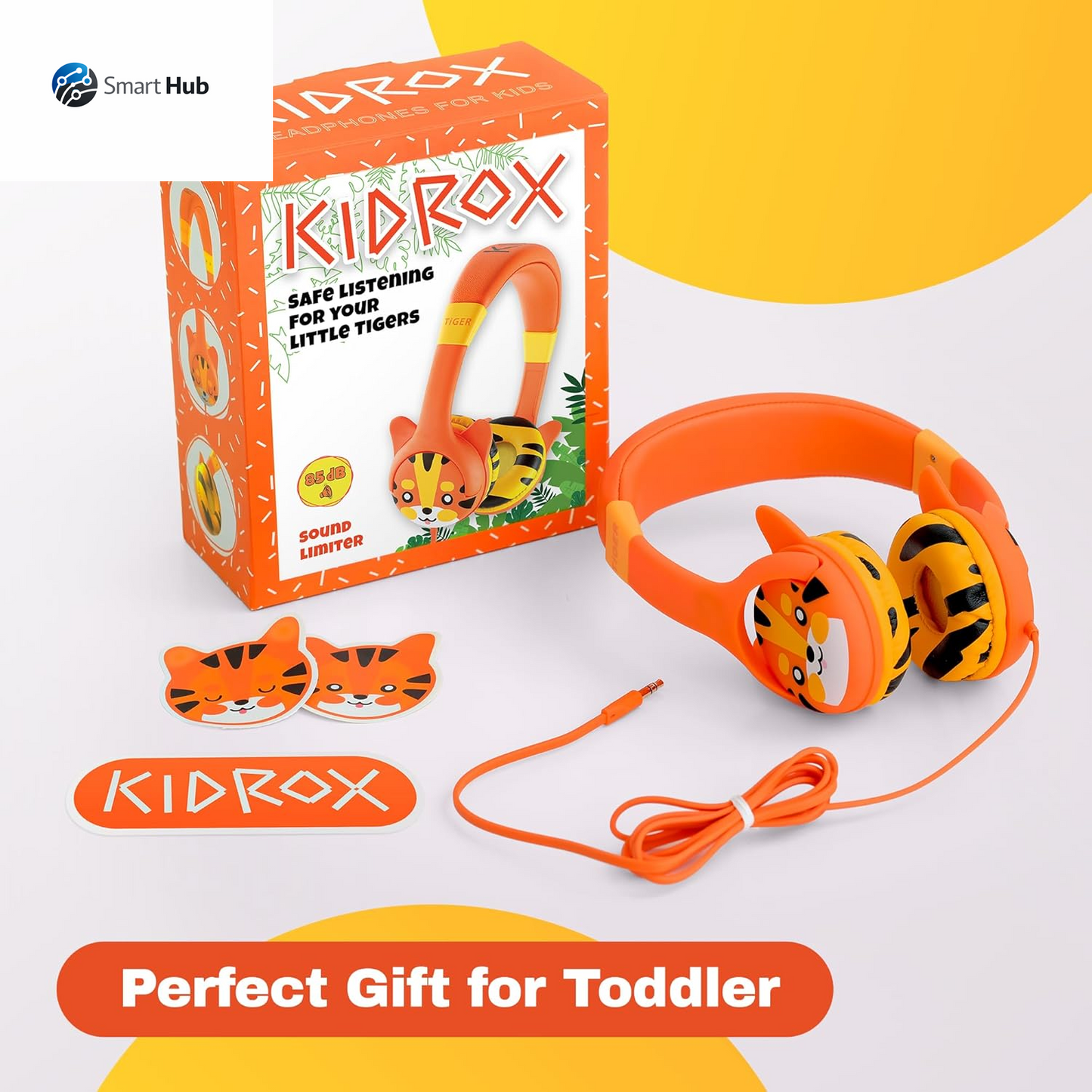 Wired Toddler Headphones for 1-7 Years Old — 85Db Volume Limited Baby Headphones for Plane and Car Travel — Children Headset for Airplane, Ipad and Tablet, Kids Headphone with Cord for Children