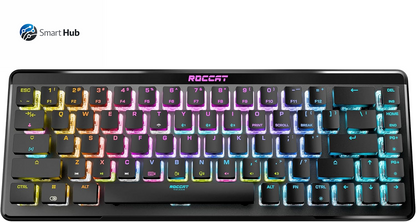 Vulcan TKL Mechanical PC Tactile Gaming Keyboard, Compact, Tenkeyless, Titan Switch Optical, RGB AIMO Lighting, Anodized Aluminum Top Plate, Detachable USB-C Cable, Low Profile Design, Black