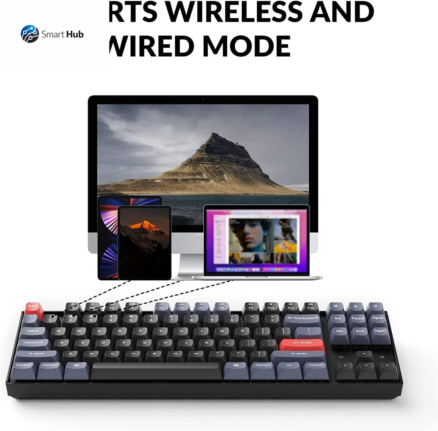 K8 Pro QMK/VIA Wireless Mechanical Keyboard, Hot-Swappable TKL Custom Programmable Macro Wired Keyboard with Gateron G Pro Brown Switch, RGB Backlit, PBT Keycaps for Mac Windows Linux
