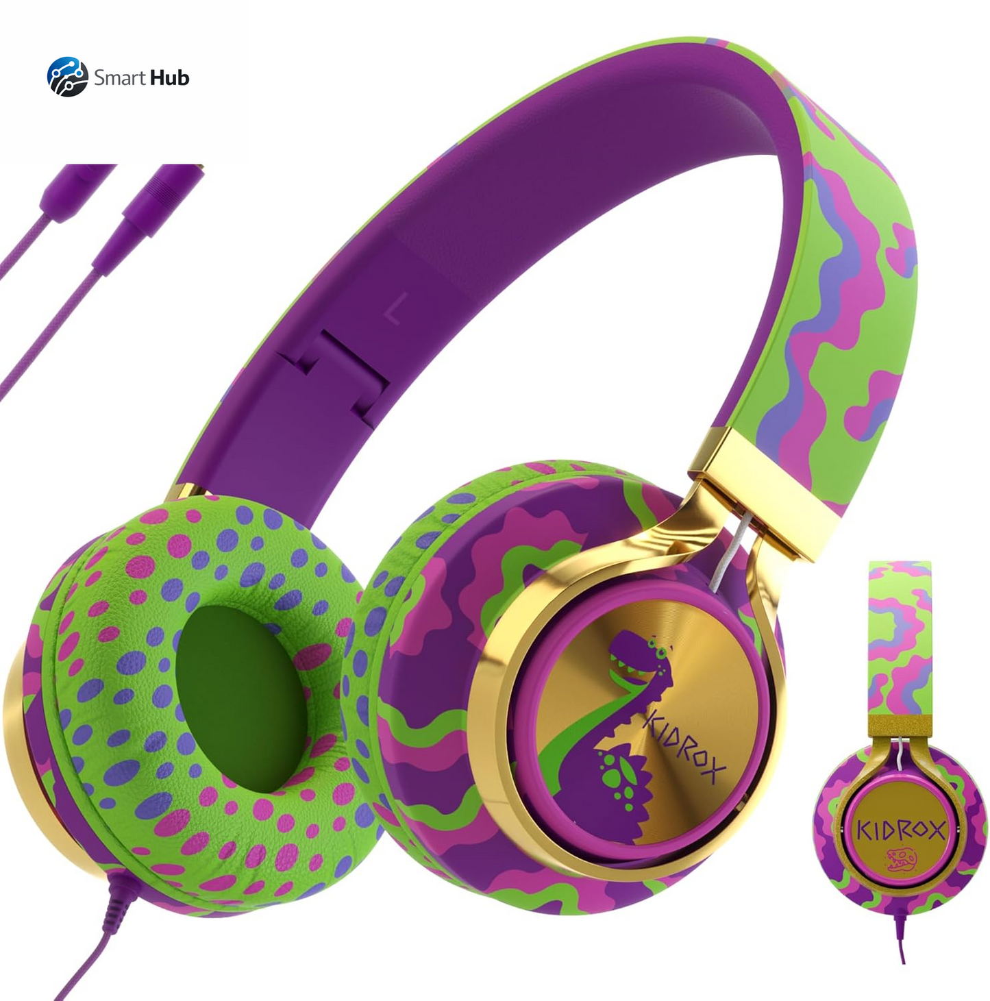 Wired Toddler Headphones for 1-7 Years Old — 85Db Volume Limited Baby Headphones for Plane and Car Travel — Children Headset for Airplane, Ipad and Tablet, Kids Headphone with Cord for Children