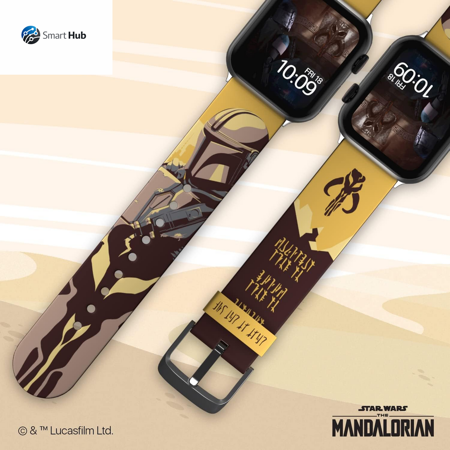 Star Wars: the Mandalorian Officially Licensed Smartwatch Band (Watch Not Included)