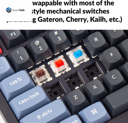 K8 Pro QMK/VIA Wireless Mechanical Keyboard, Hot-Swappable TKL Custom Programmable Macro Wired Keyboard with Gateron G Pro Brown Switch, RGB Backlit, PBT Keycaps for Mac Windows Linux