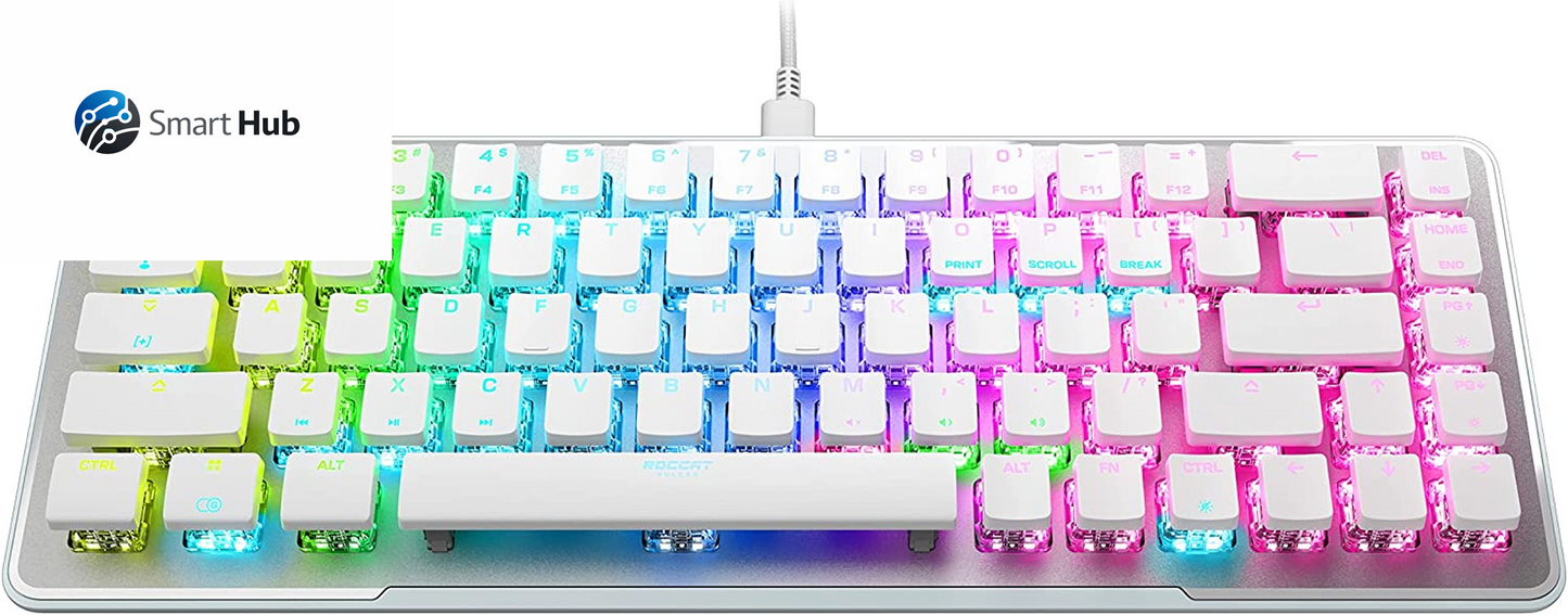 Vulcan TKL Mechanical PC Tactile Gaming Keyboard, Compact, Tenkeyless, Titan Switch Optical, RGB AIMO Lighting, Anodized Aluminum Top Plate, Detachable USB-C Cable, Low Profile Design, Black