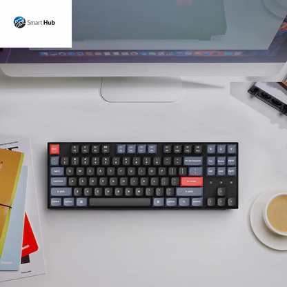 K8 Pro QMK/VIA Wireless Mechanical Keyboard, Hot-Swappable TKL Custom Programmable Macro Wired Keyboard with Gateron G Pro Brown Switch, RGB Backlit, PBT Keycaps for Mac Windows Linux