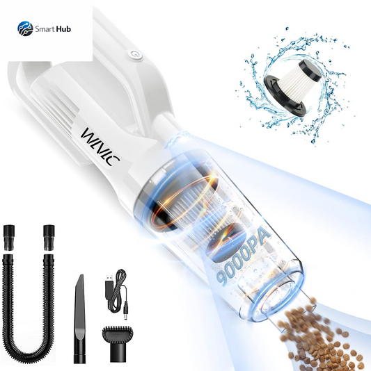 Handheld Vacuum Cordless Rechargeable 9000PA Portable Handheld Vacuum Cleaner for Car Vacuum Cordless Rechargeable Powerful Cyclonic Suction Car Vacuum Cleaner Pet Pair Home 小卖清货，大卖请放过