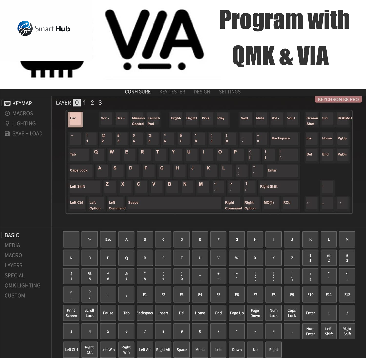 K8 Pro QMK/VIA Wireless Mechanical Keyboard, Hot-Swappable TKL Custom Programmable Macro Wired Keyboard with Gateron G Pro Brown Switch, RGB Backlit, PBT Keycaps for Mac Windows Linux