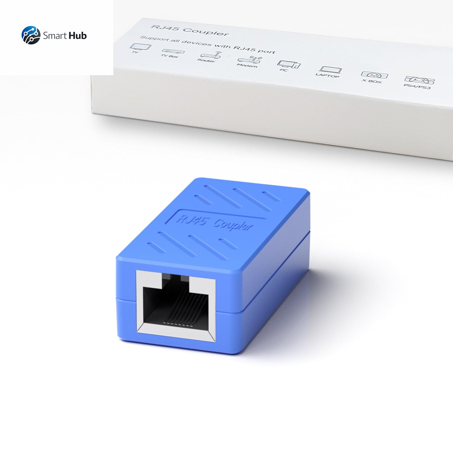 RJ45 Coupler, Ethernet Extender for Cat7/Cat6/Cat5E/Cat5 Female to Female Ethernet Coupler Connector (5, Blue)