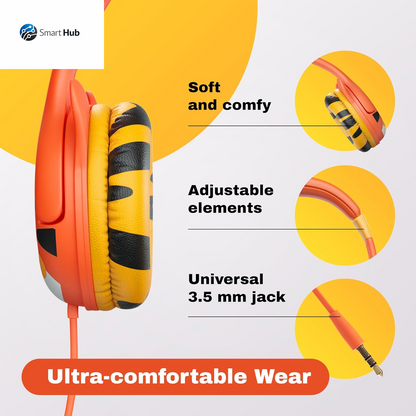 Wired Toddler Headphones for 1-7 Years Old — 85Db Volume Limited Baby Headphones for Plane and Car Travel — Children Headset for Airplane, Ipad and Tablet, Kids Headphone with Cord for Children